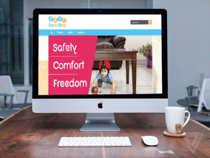 babysafeshop render infotech, web design, logo
